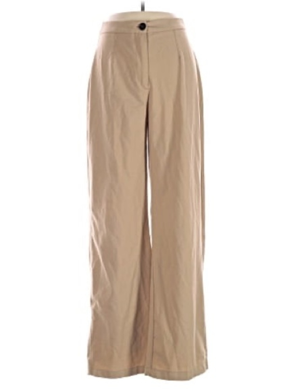 Berksha Wide-Leg High-Rise Pants in Beige